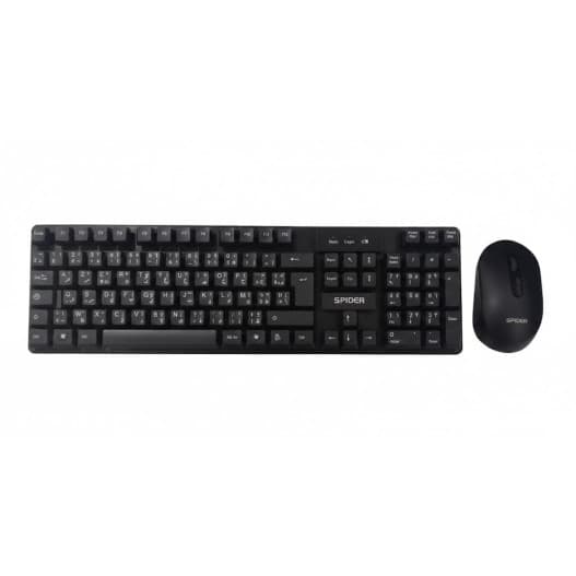 ENSEMBLE CLAVIER + SOURIS SANS FIL NOIR MT-380